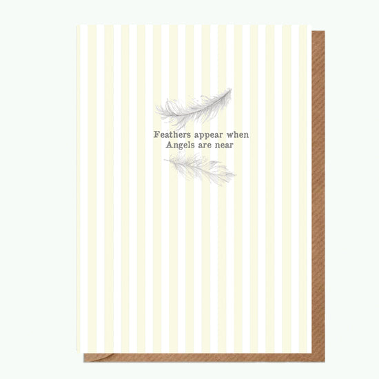 A6 Greeting Card with Ceramic Keepsake - Feathers Appear Greeting & Note Cards Crumble and Core   