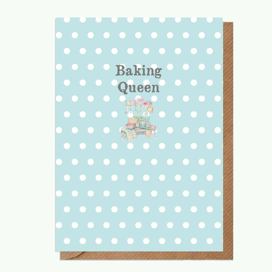 A6 Greeting Card with Ceramic Keepsake - Baking Queen Greeting & Note Cards Crumble and Core   