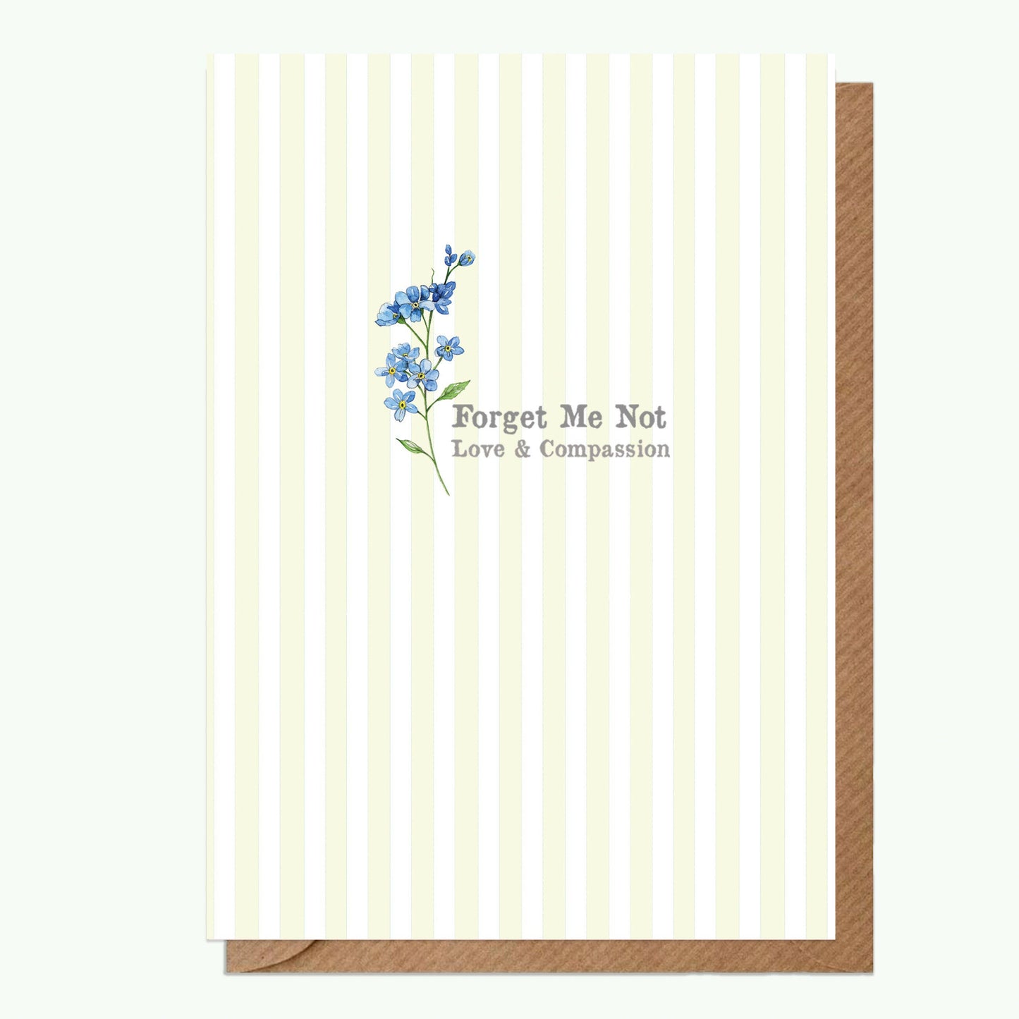 A6 Greeting Card with Ceramic Keepsake - Flowers Forget Me Not Greeting & Note Cards Crumble and Core   