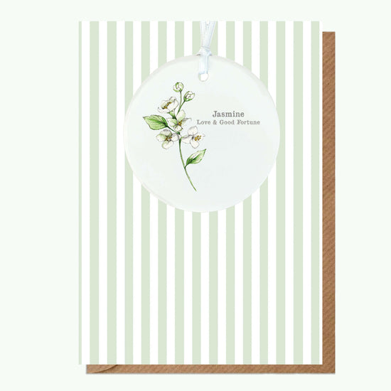 A6 Greeting Card with Ceramic Keepsake - Flowers Jasmine Greeting & Note Cards Crumble and Core   