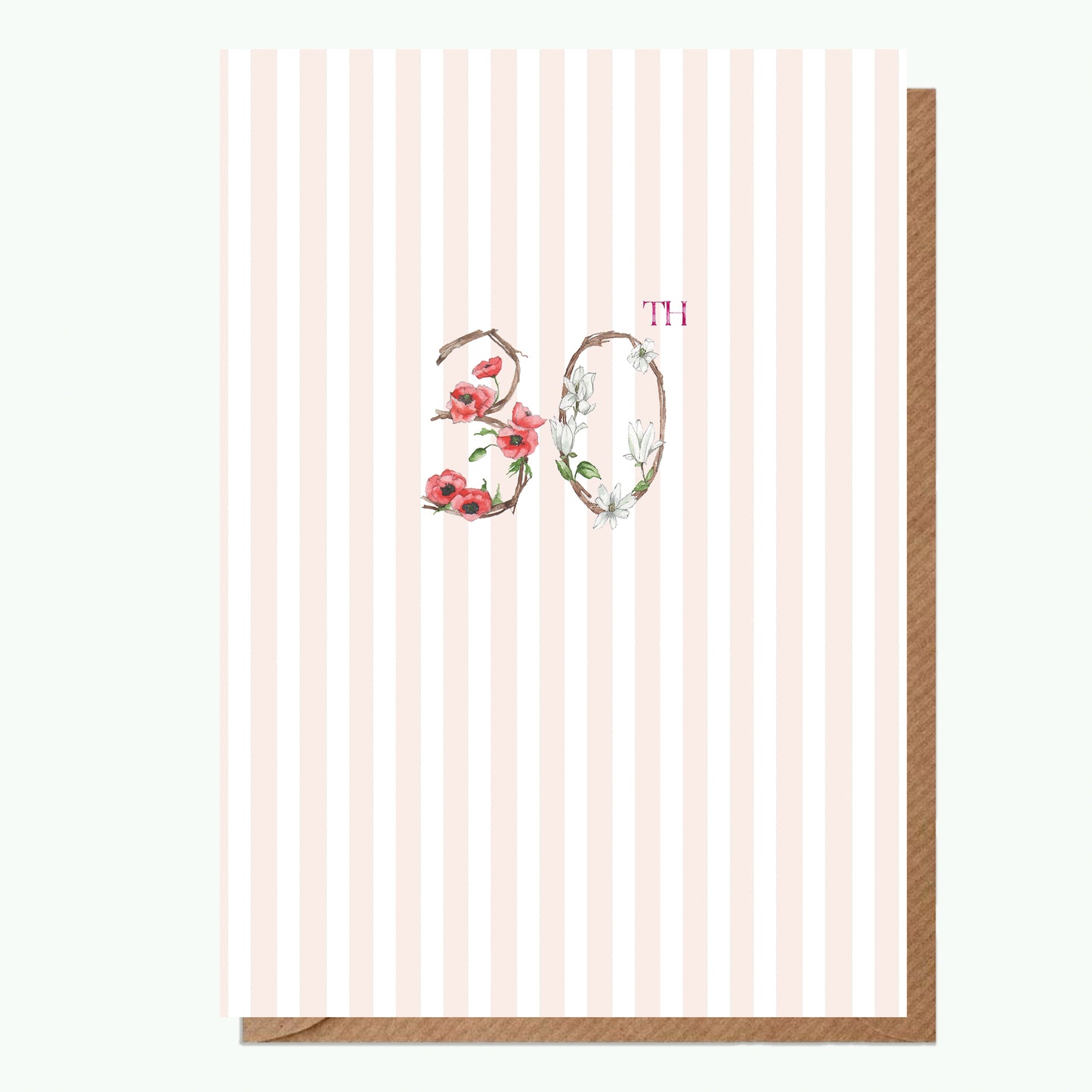 A6 Greeting Card with Ceramic Keepsake - 30th Greeting & Note Cards Crumble and Core   
