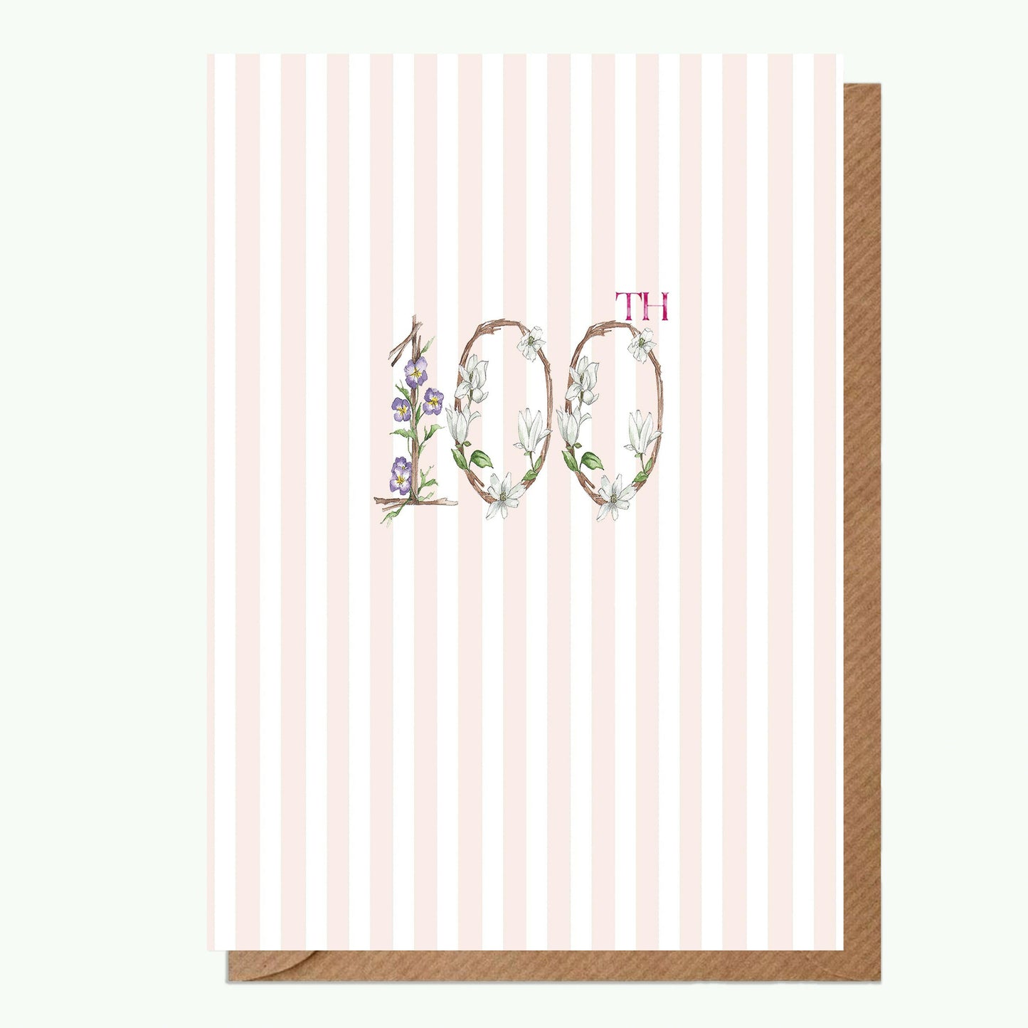 A6 Greeting Card with Ceramic Keepsake - 100th Greeting & Note Cards Crumble and Core   