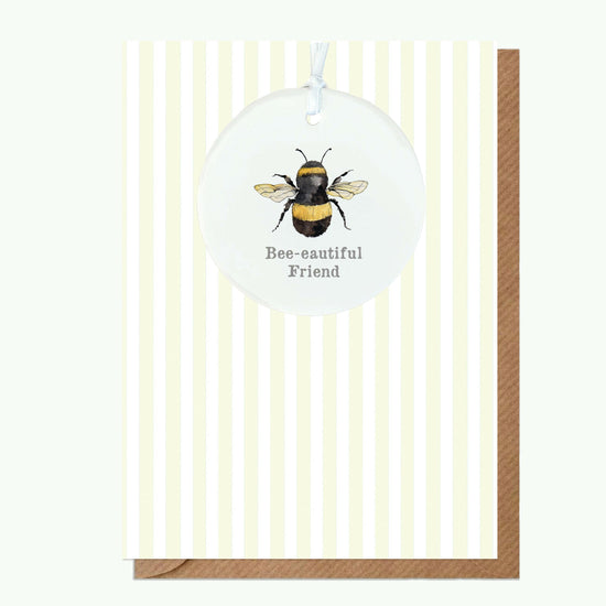 A6 Greeting Card with Ceramic Keepsake - Bee-eautiful Friend Greeting & Note Cards Crumble and Core   