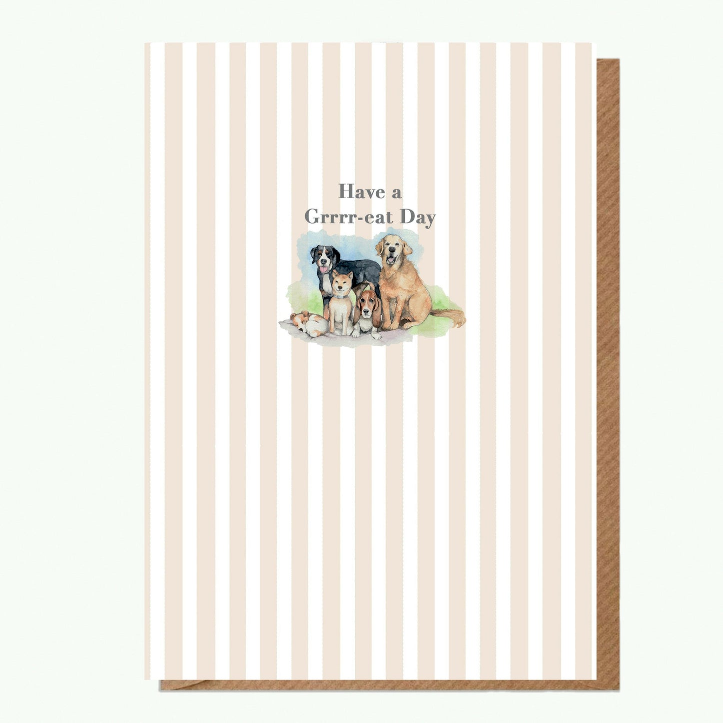 A6 Greeting Card with Ceramic Keepsake - Dogs Happy Birthday Greeting & Note Cards Crumble and Core   