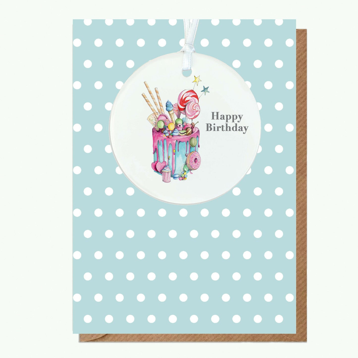 A6 Greeting Card with Ceramic Keepsake - Truly Scrumptious Happy Birthday Greeting & Note Cards Crumble and Core   