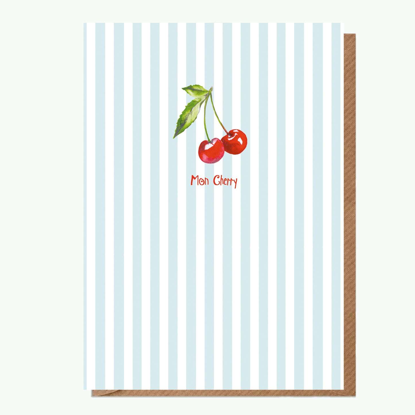 Mon Cherry A6 Greeting Card with matching Ceramic Keepsake - Perfect for Special Loved ones and Friends