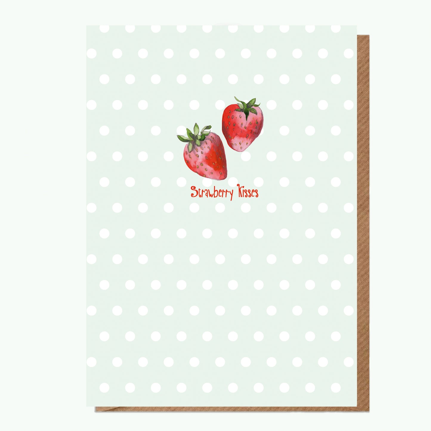 Strawberry Kisses A6 Greeting Card with Ceramic Keepsake - Perfect for Celebrating Love and Friendship