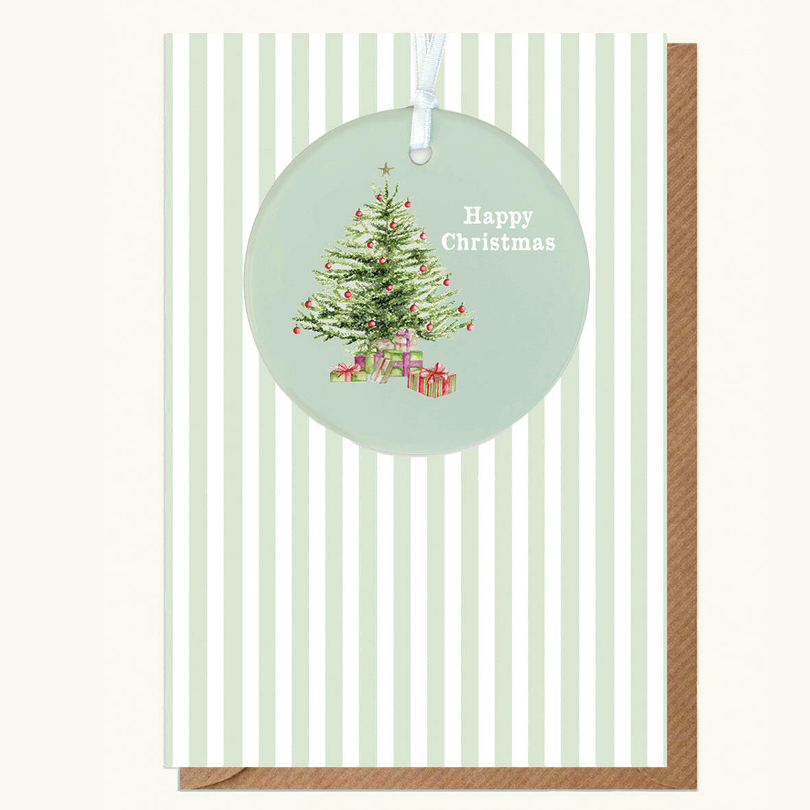 A6 Greeting Card with Ceramic Keepsake -Christmas Tree Greeting & Note Cards Crumble and Core   