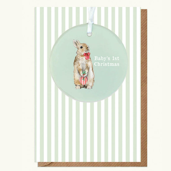 A6 Greeting Card with Ceramic Keepsake - Christmas Babies First Greeting & Note Cards Crumble and Core   