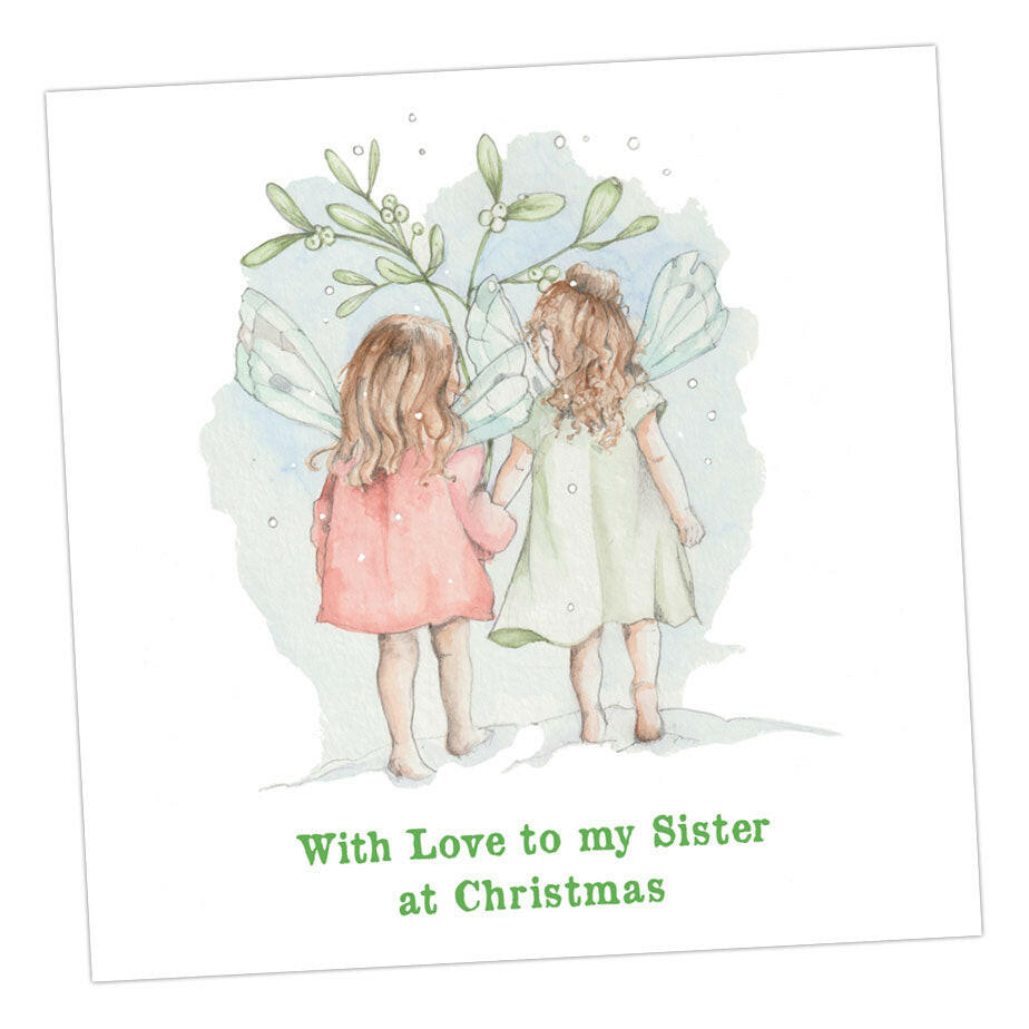 Christmas Fairies Sister Card Greeting & Note Cards Crumble and Core   