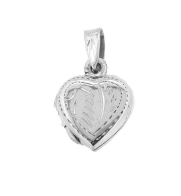 Sterling Silver Heart Locket Pendant Necklace Charms & Pendants Crumble and Core   