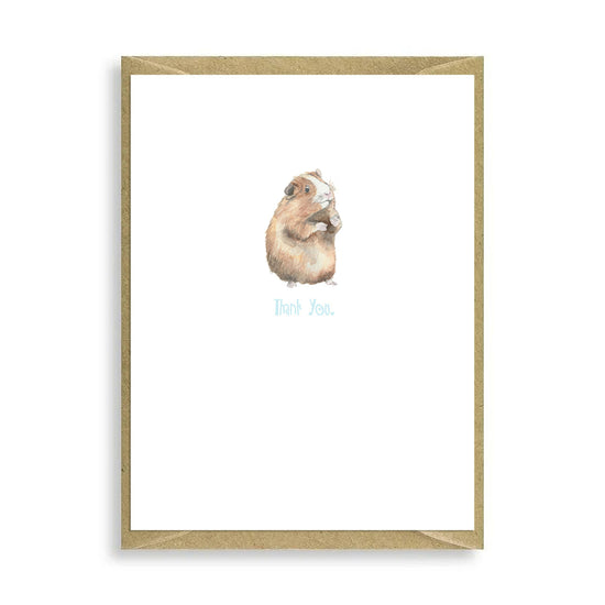 Guinea Pig Thank You Mini Card Greeting & Note Cards Crumble and Core   