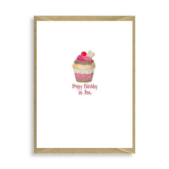 Cupcake Happy Birthday to You Mini Card Greeting & Note Cards Crumble and Core   