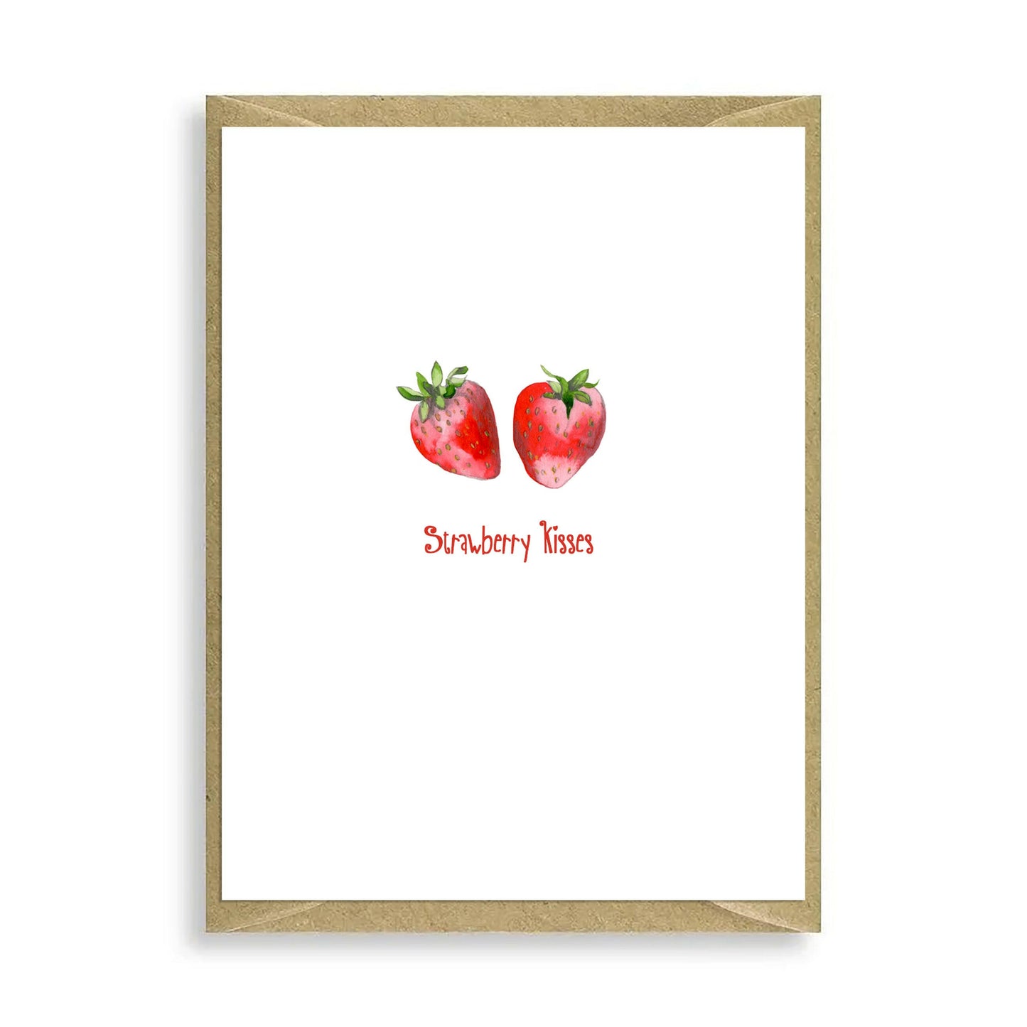 Strawberries Strawberry Kisses Mini Card Greeting & Note Cards Crumble and Core   