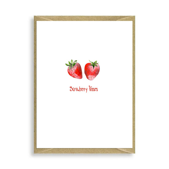 Strawberries Strawberry Kisses Mini Card Greeting & Note Cards Crumble and Core   