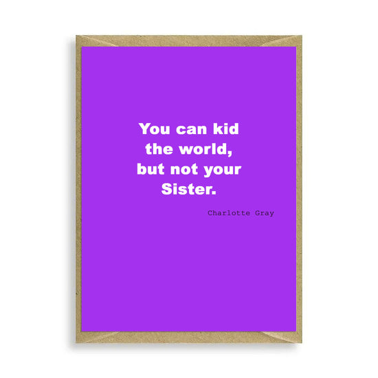 You Can Kid The World Sister Mini Card Greeting & Note Cards Crumble and Core   