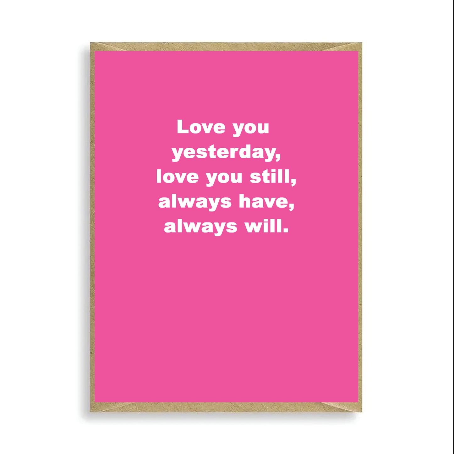 Love You Yesterday Mini Card