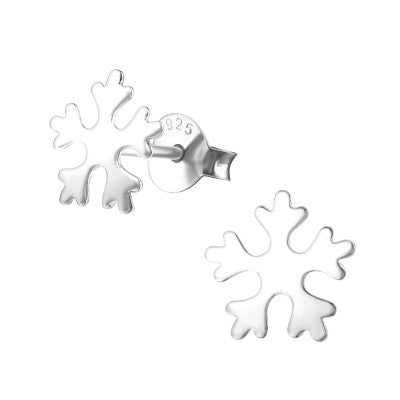 Snowflake Silver Earring Studs