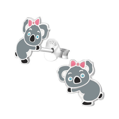 Koala Bear Silver Earring Studs