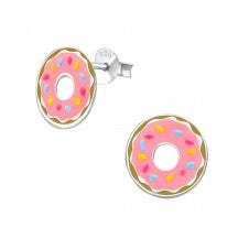 Doughnut Silver Earring Stud