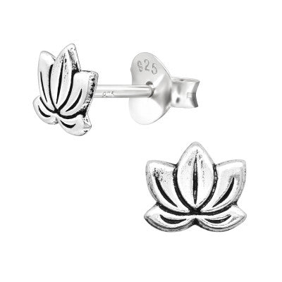 Lotus Silver Earring Studs