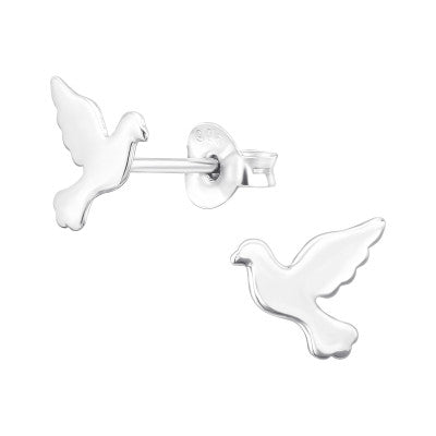 Dove Silver Earring Studs