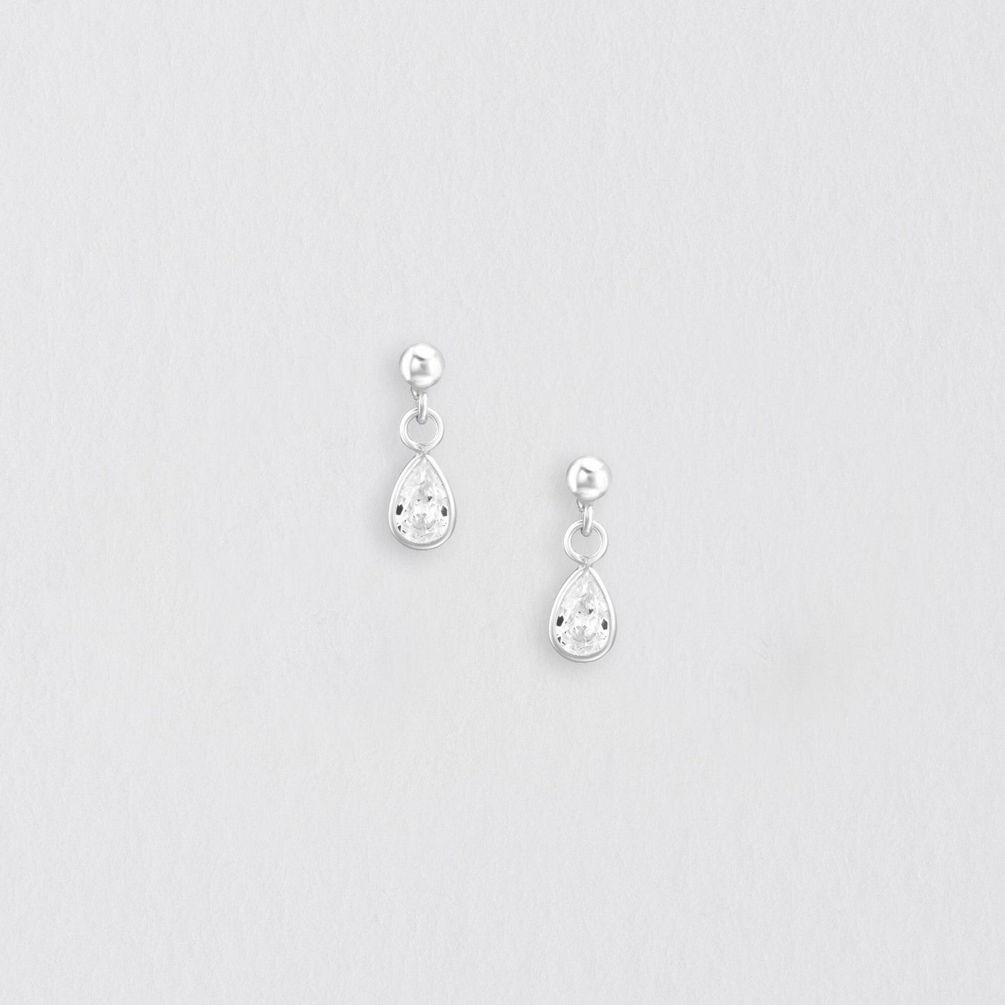 Dangly CZ Silver Earring Stud Earrings Crumble and Core   