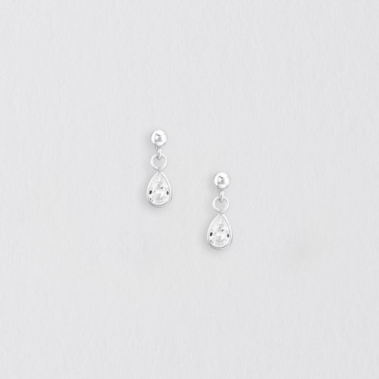 Dangly CZ Silver Earring Stud Earrings Crumble and Core   