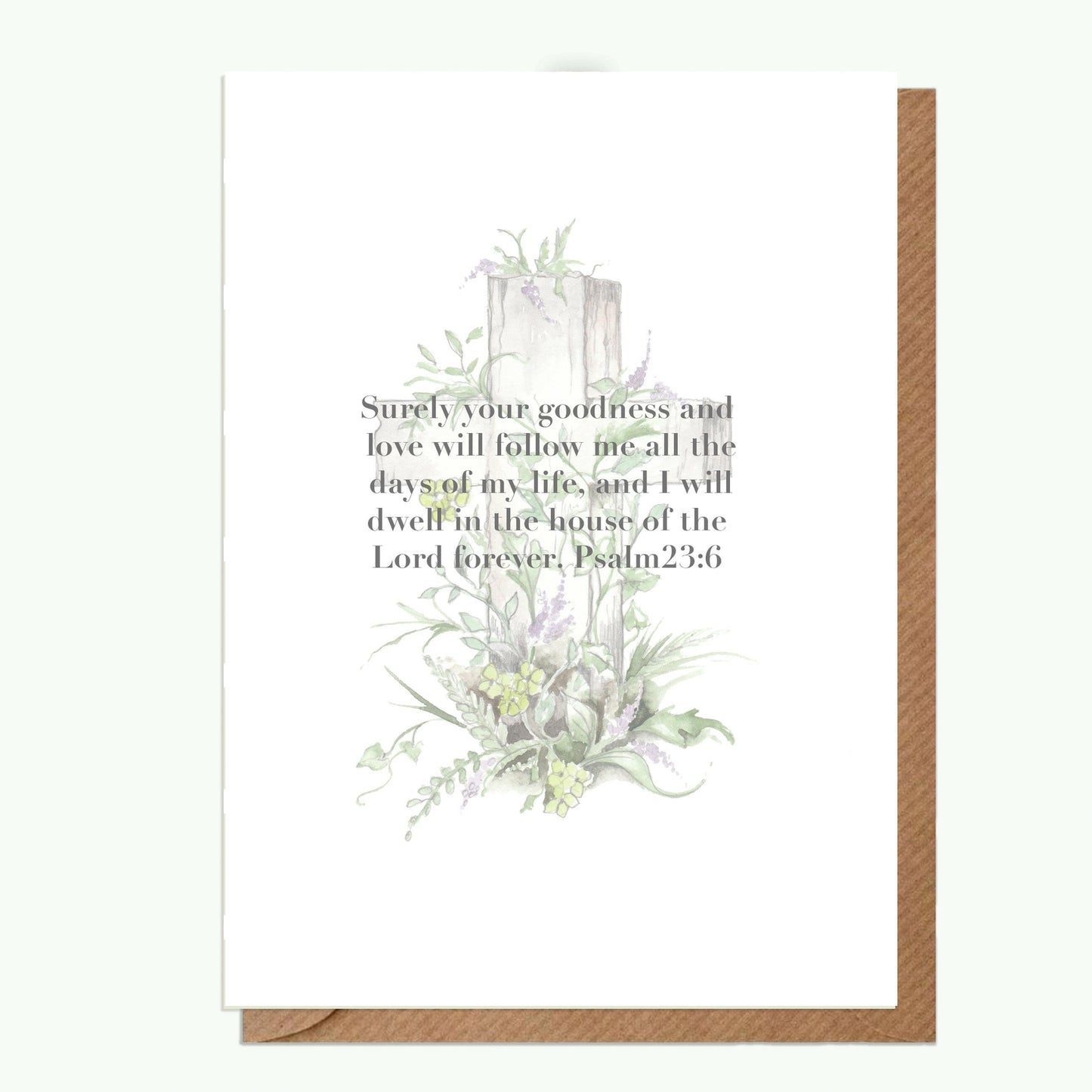 Cross & Psalm A6 Greeting Card Greeting & Note Cards Crumble and Core   