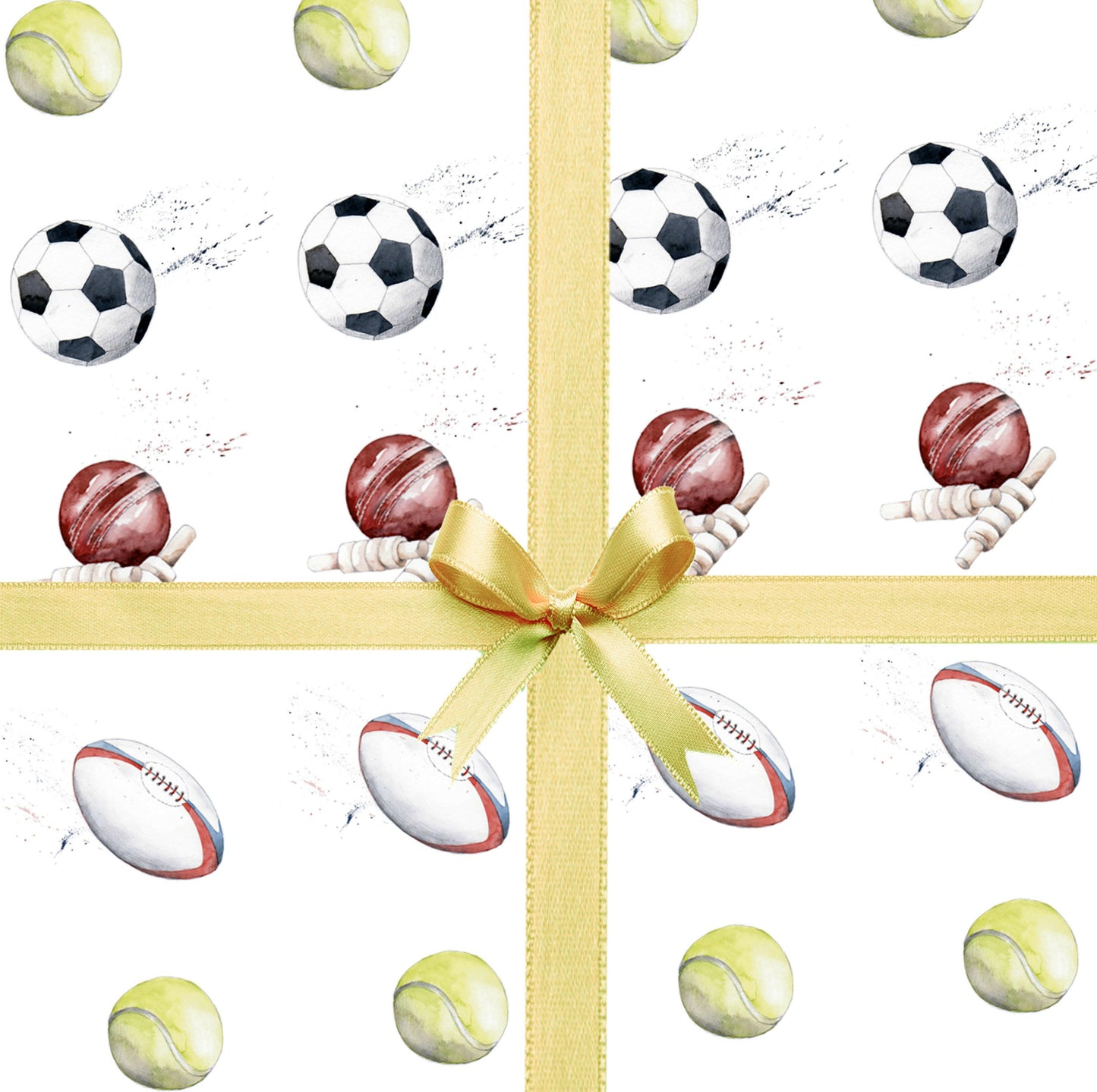 Sporty Gift Wrapping Gift Wrap & Tag Pack