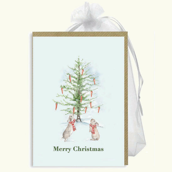 Christmas Pack of 6 A6 Cards In Organza Bag-Carrot Tree Greeting & Note Cards Crumble and Core   