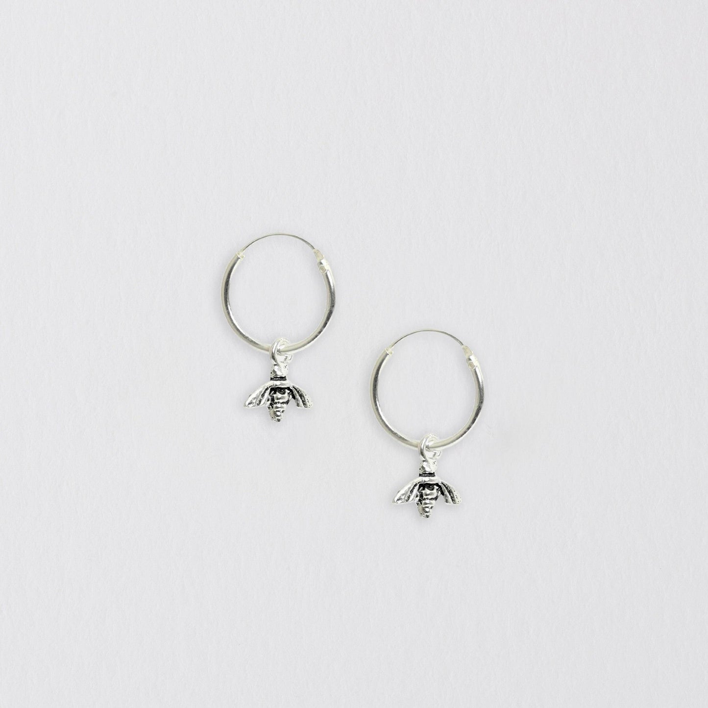 Bee Hoop Silver Earrings Earrings Crumble and Core   