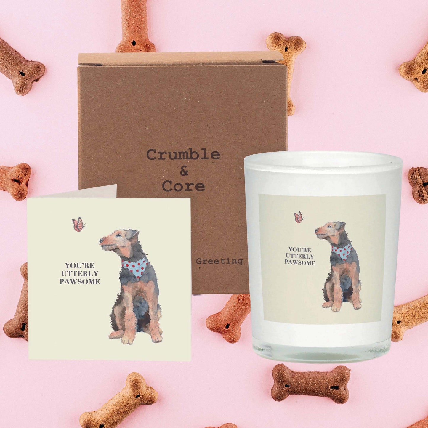 Animal Collection Boxed Candle and Greeting Card Dog