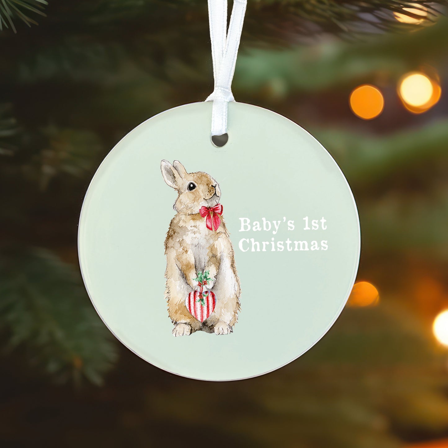 Hanging Ceramic Decoration - Christmas Baby's First