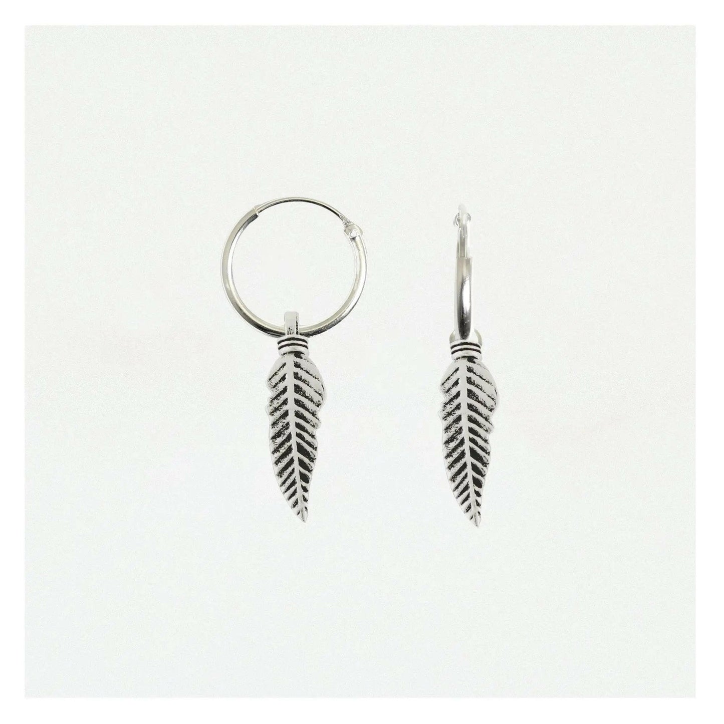 Feathers Appear Hoop Earring Card Earrings Crumble and Core   