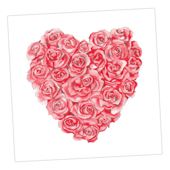 Rose Heart Blank Card Greeting & Note Cards Crumble and Core 15 x 15 cm  