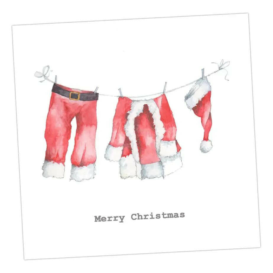 Washing Line Christmas Card Greeting & Note Cards Crumble and Core 12 x 12 cm  