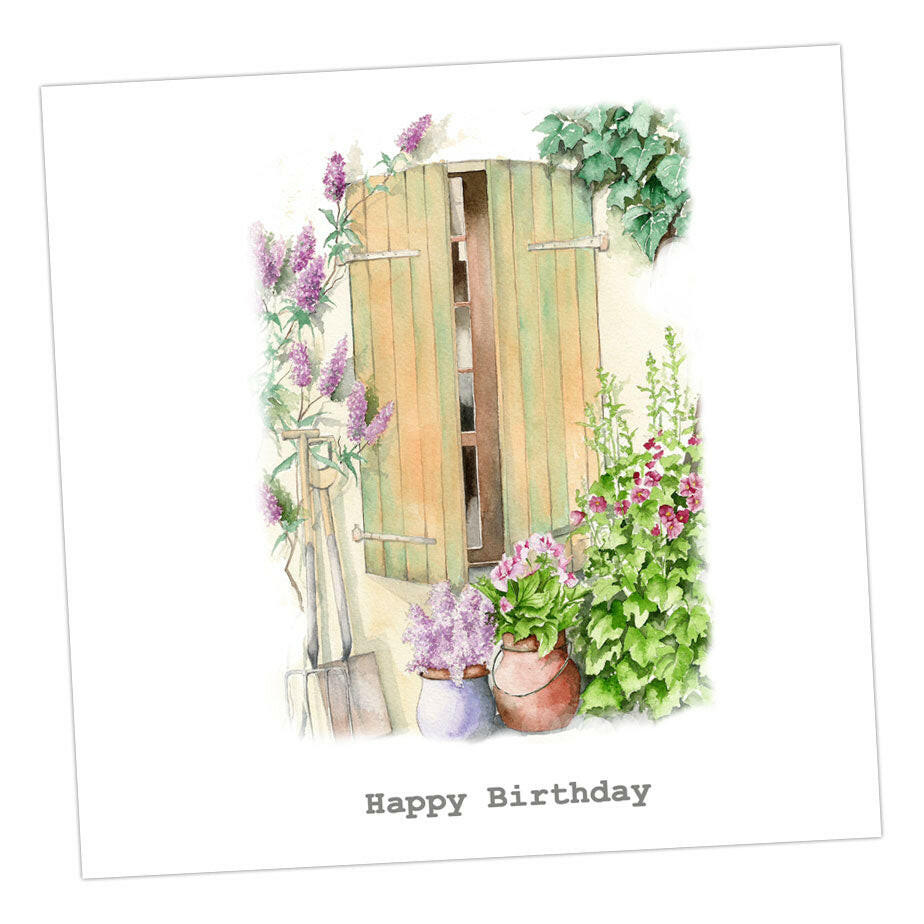 Shutters Birthday Card Greeting & Note Cards Crumble and Core 15 x 15 cm  