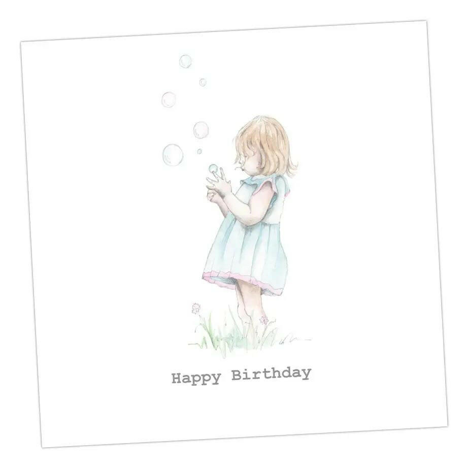 Bubbles Birthday Greeting Card Greeting & Note Cards Crumble and Core 12 x 12 cm  