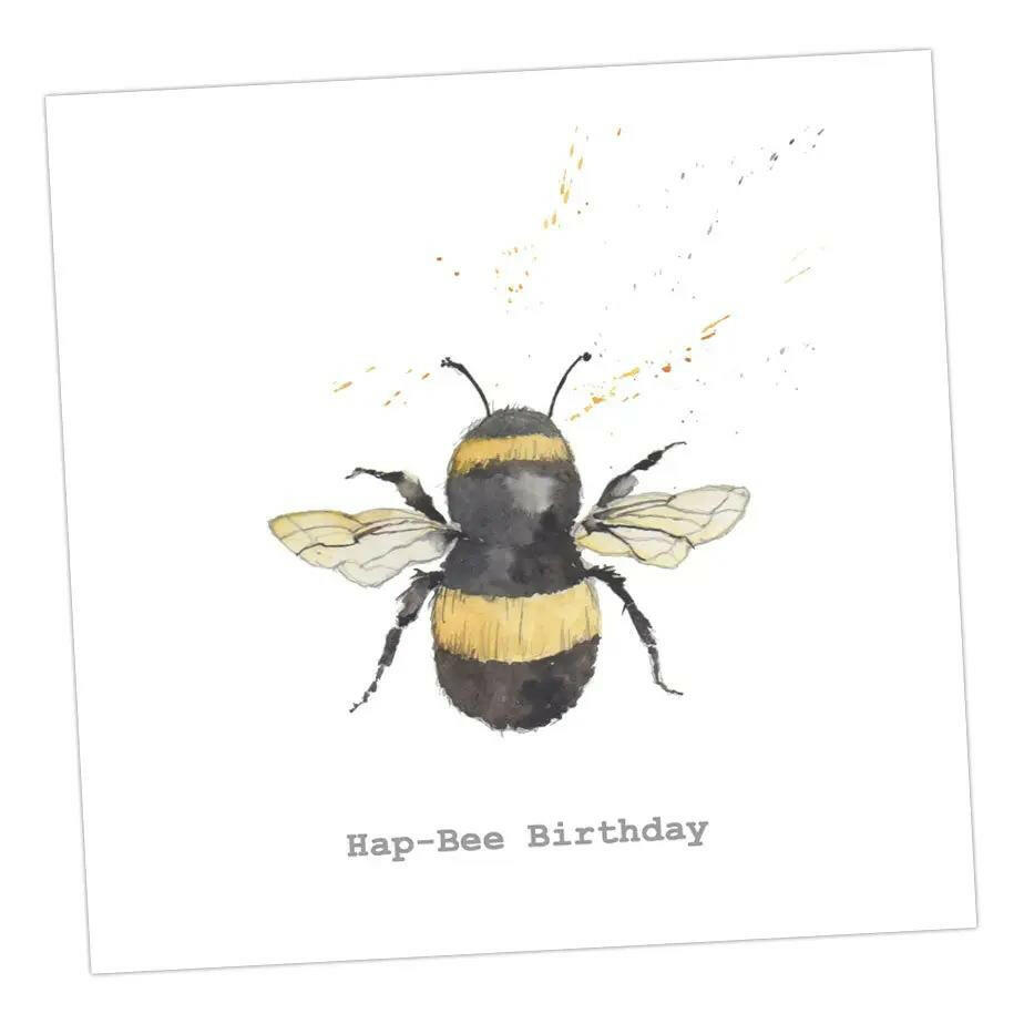 Hap-Bee Birthday Card Greeting & Note Cards Crumble and Core 12 x 12 cm  