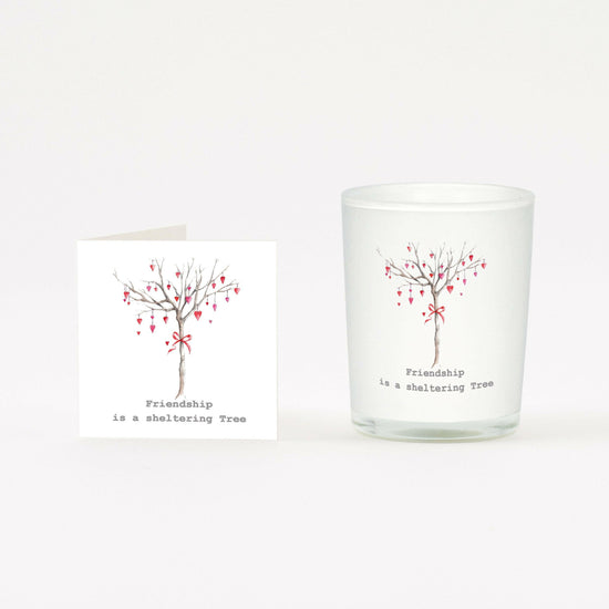 Heart Friendship Tree Boxed Candle and Card Candles Crumble and Core   