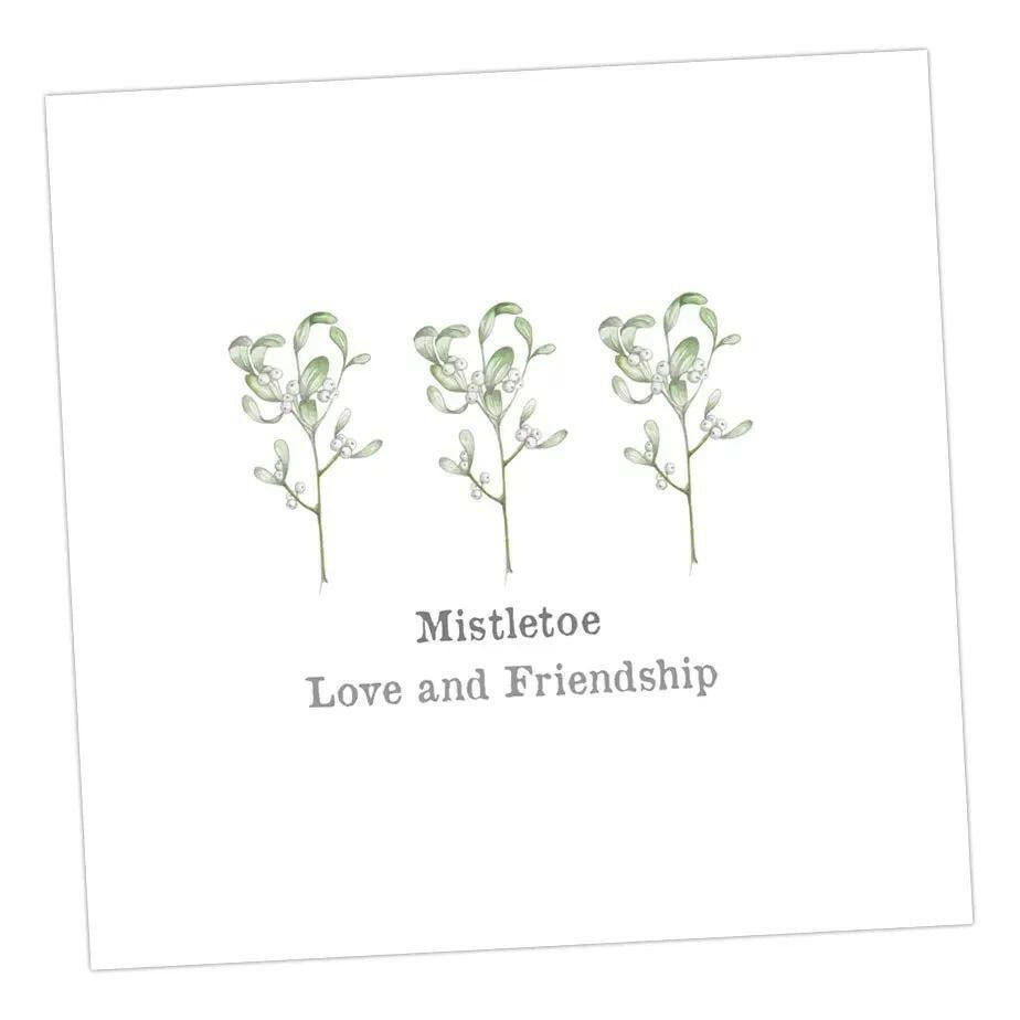 Christmas Mistletoe Card Greeting & Note Cards Crumble and Core 12 x 12 cm  