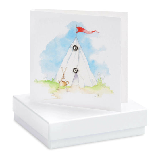 Boxed Bell Tent Earring Card Earrings Crumble and Core White  