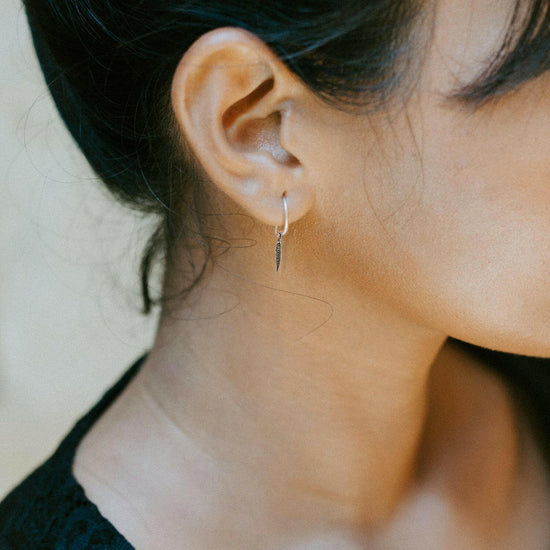 Feathers Appear Hoop Earring Card Earrings Crumble and Core   