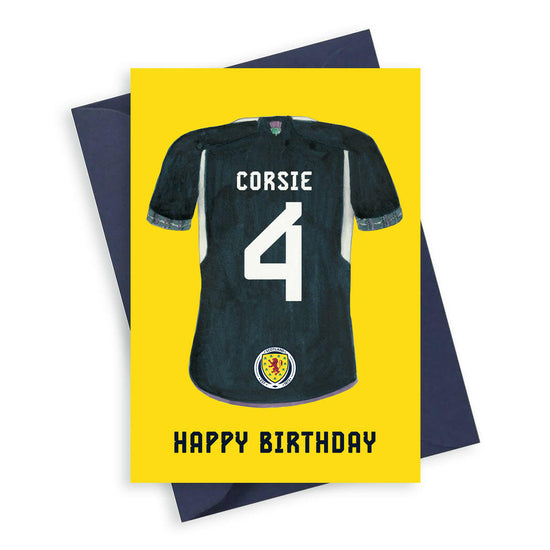 Scotland Football Shirt Corsie 4 HB A6 Greeting Card Greeting & Note Cards Crumble and Core   