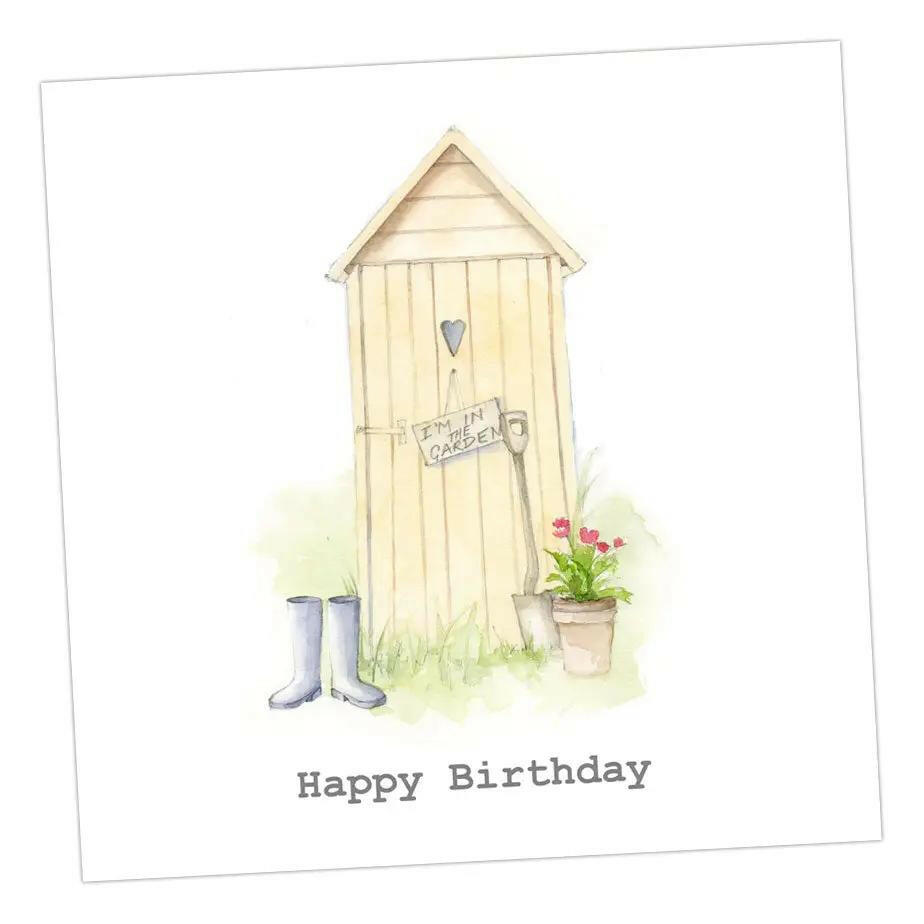 Gardening Shed Birthday Card Greeting & Note Cards Crumble and Core   