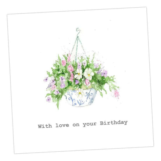 Hanging Basket Birthday Card Greeting & Note Cards Crumble and Core   