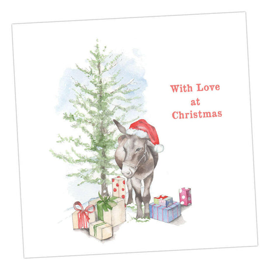 Christmas Donkey and Tree Greeting Card Greeting & Note Cards Crumble and Core   