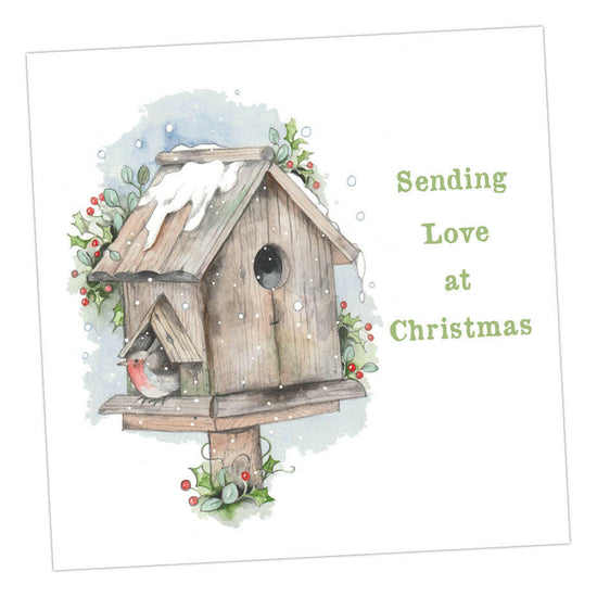 Christmas Birdhouse Greeting Card Greeting & Note Cards Crumble and Core   