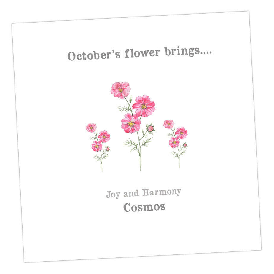 October Cosmos Card Greeting & Note Cards Crumble and Core   